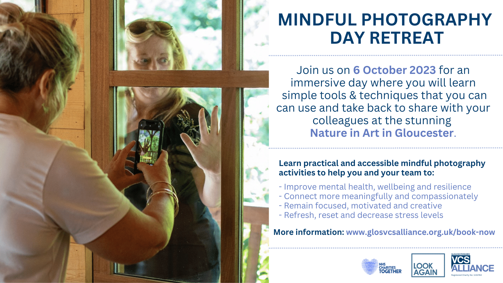 Gloucestershire VCS Alliance Mindful Photography Graphic 6 Oct 23