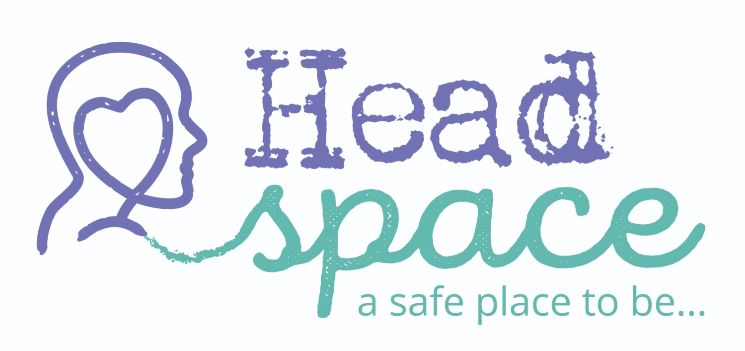 Headspace logo with words 'Headspace - a safe place to be....'
